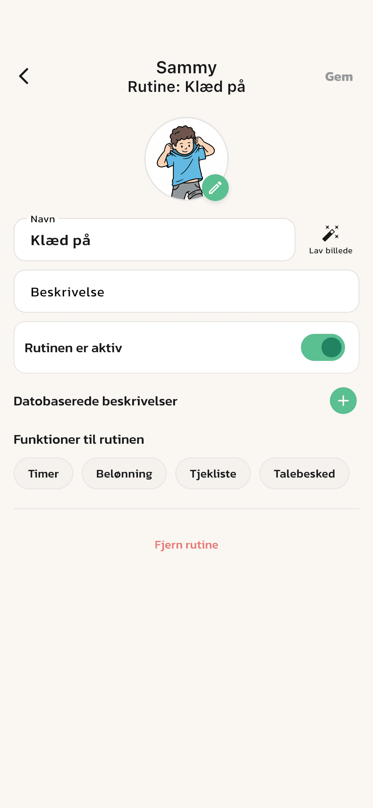 03 caregiver child routine item edit