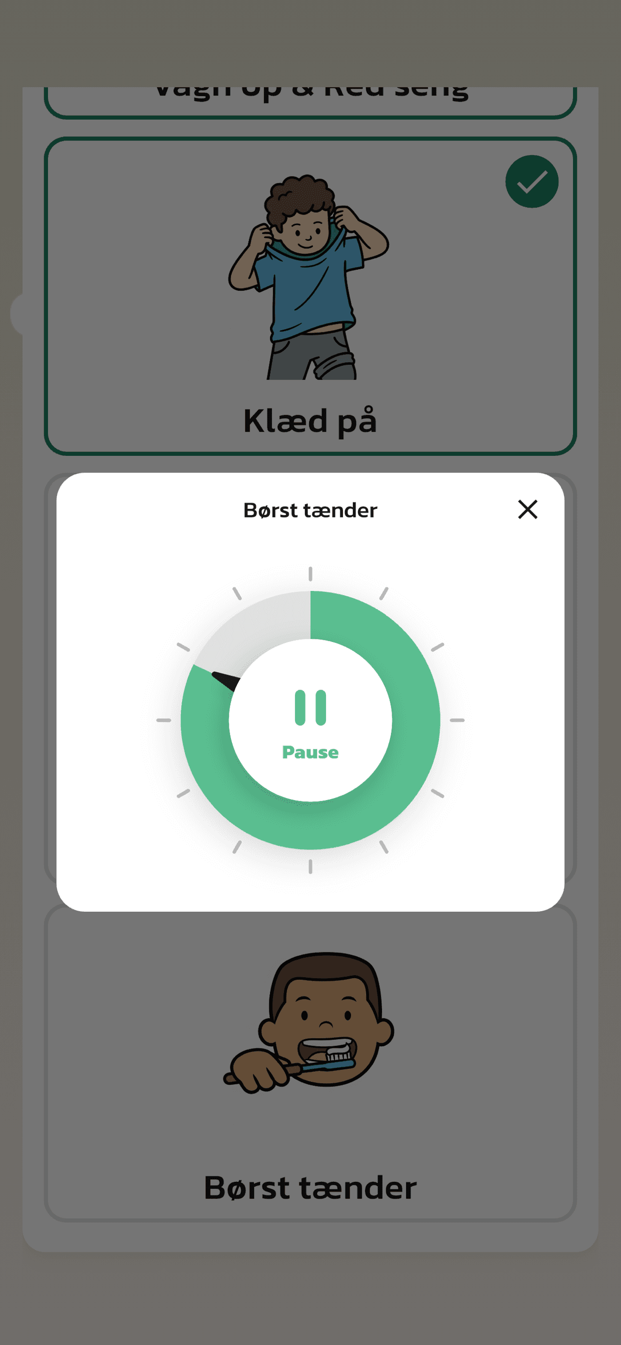 08 caregiver actlike first child routine group with visal support timer started