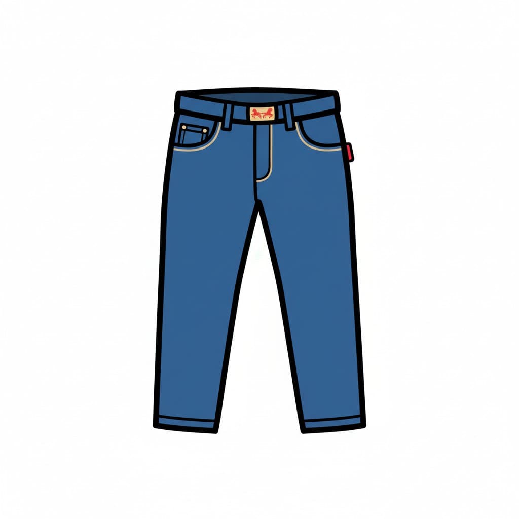 En bild på ett par blå Levi's jeans.