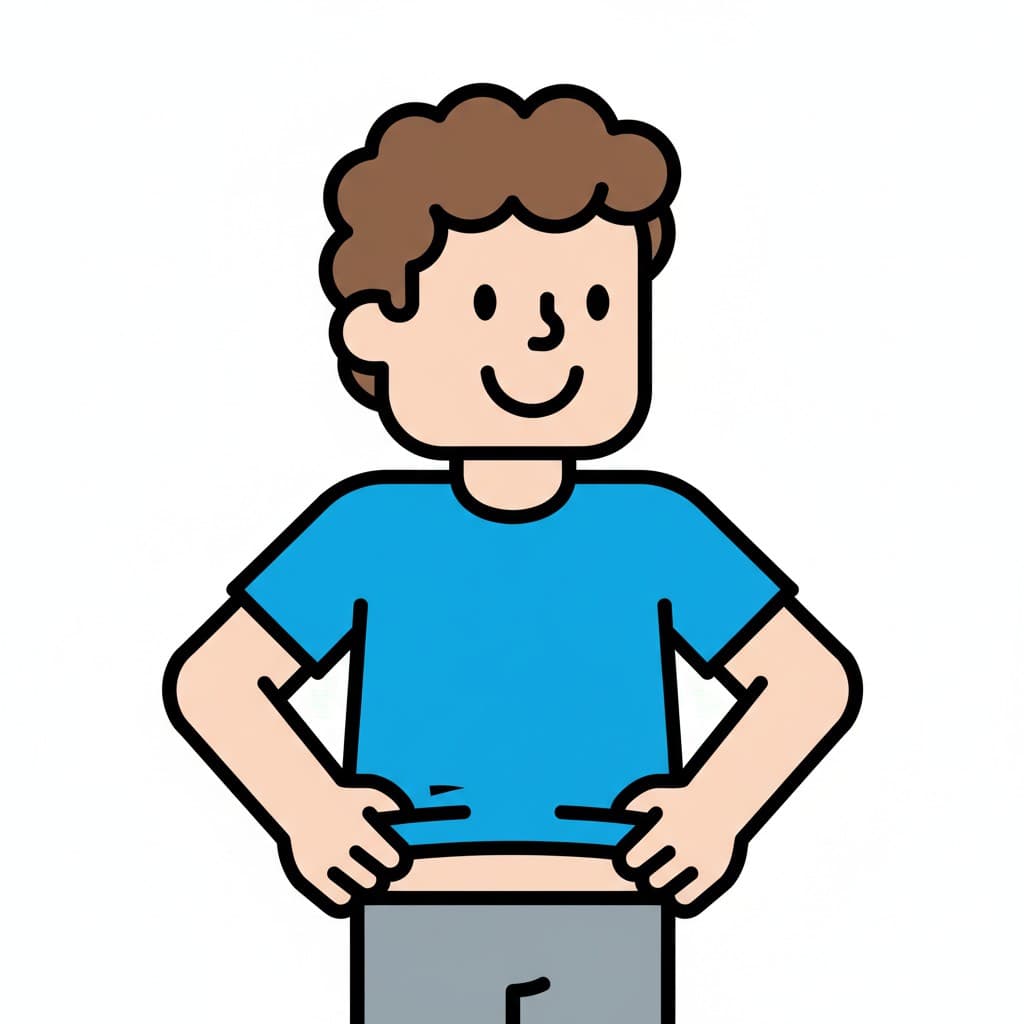 En pojke klär på sig en tröja.