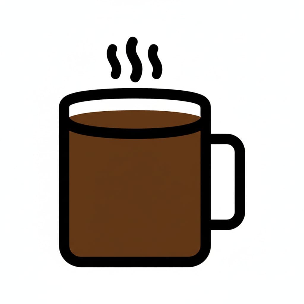 Et brunt kaffekrus med dampende varm kaffe.