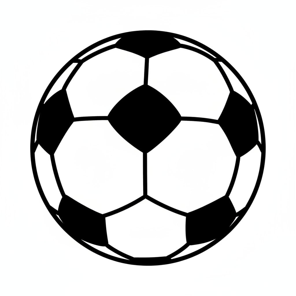A black and white football.