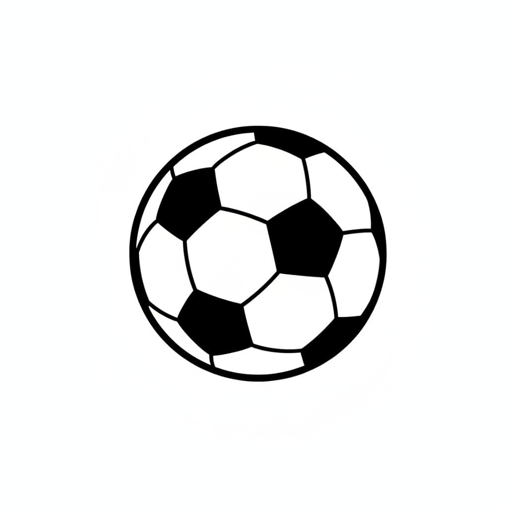 En svart och vit fotboll.