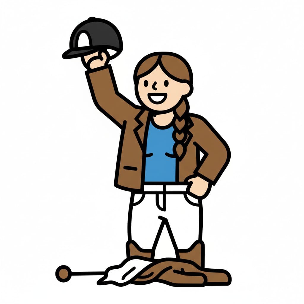 Person lifting off their riding helmet after riding