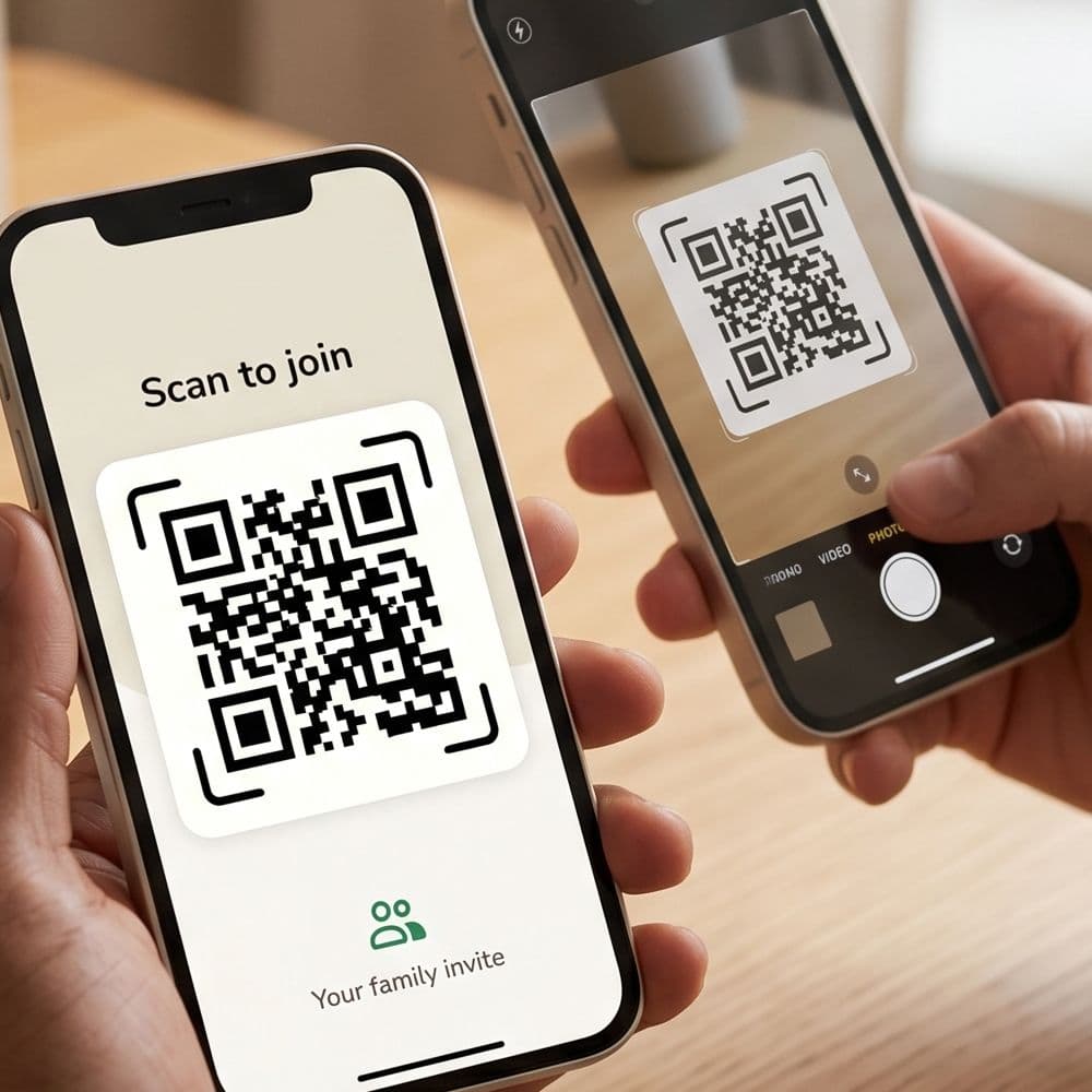 QR-kode til partnerinvitation