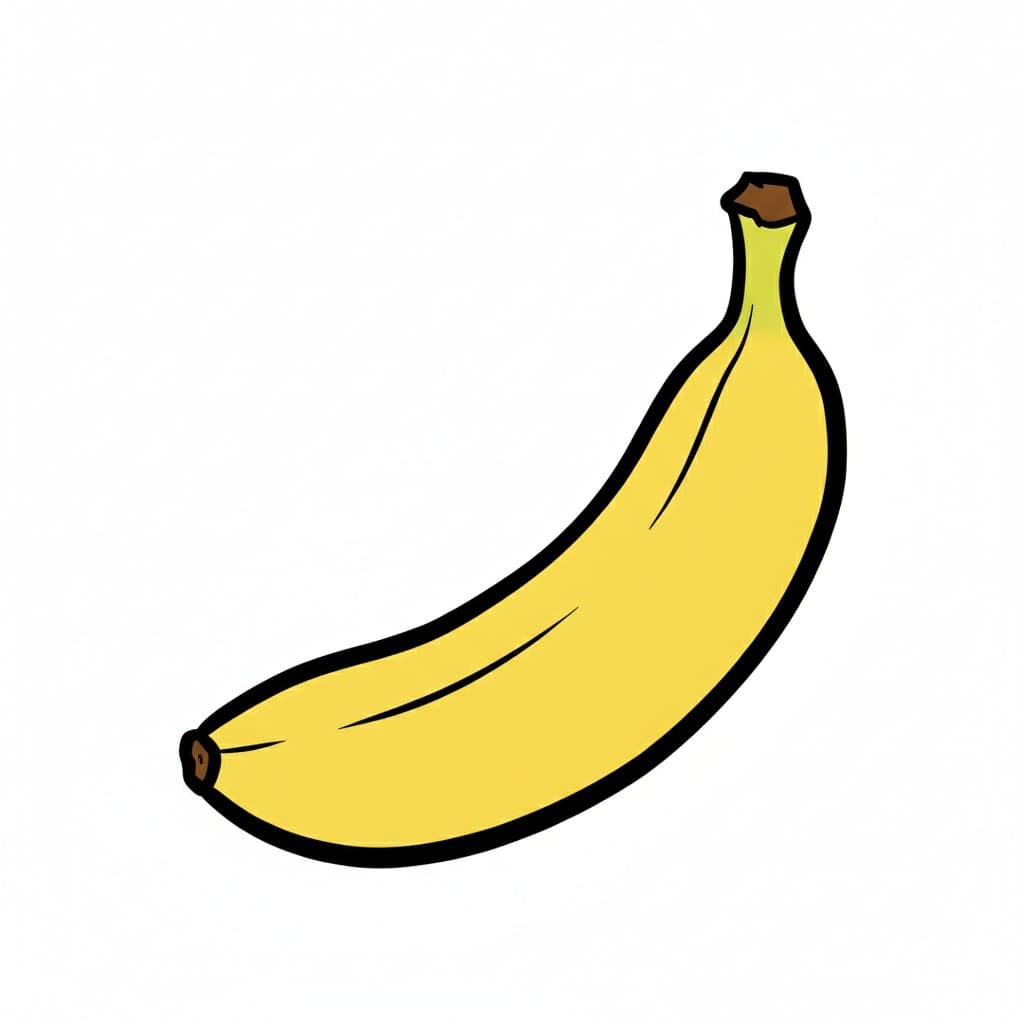 En gul banan.