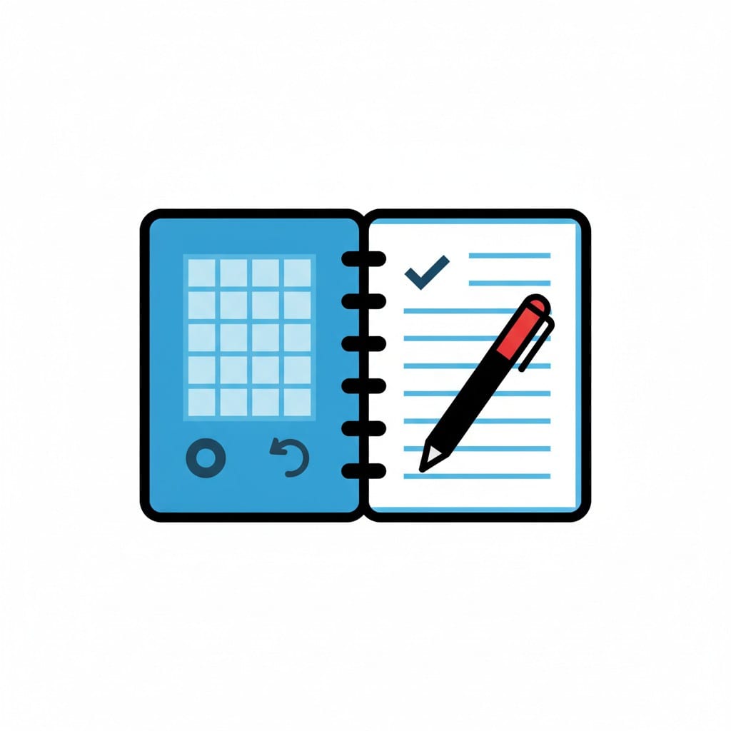 Een open planner met een schema en een pen.