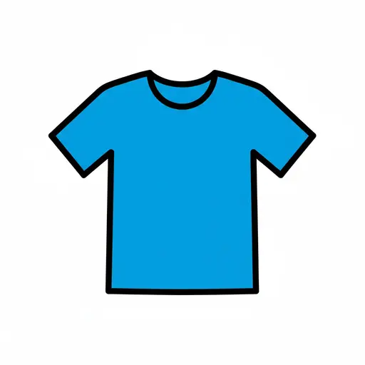 Een blauw T-shirt.