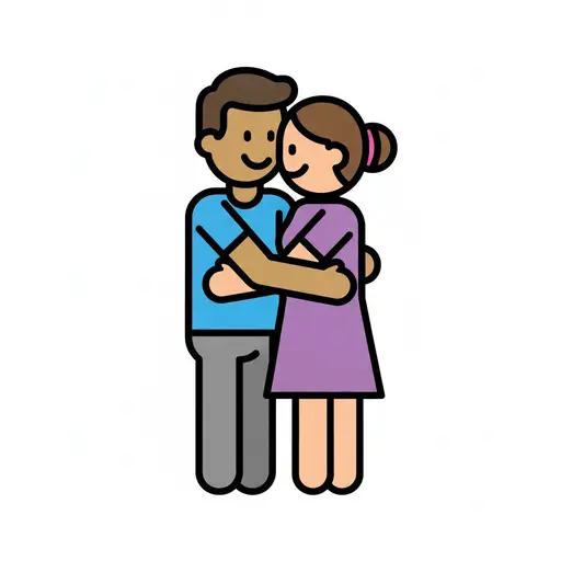 A boy and his mom hug each other.