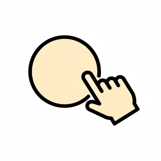 A finger presses on a round patch of skin.