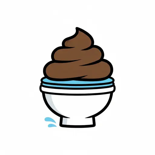 Poop in a toilet bowl.