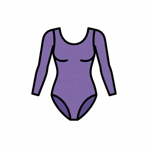 A purple long-sleeved leotard.