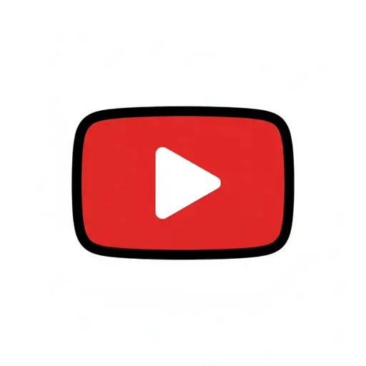 The classic YouTube logo, a red rounded rectangle with a white play button triangle in the center.