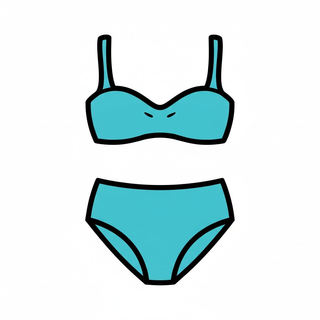 Turkoosit bikinit.