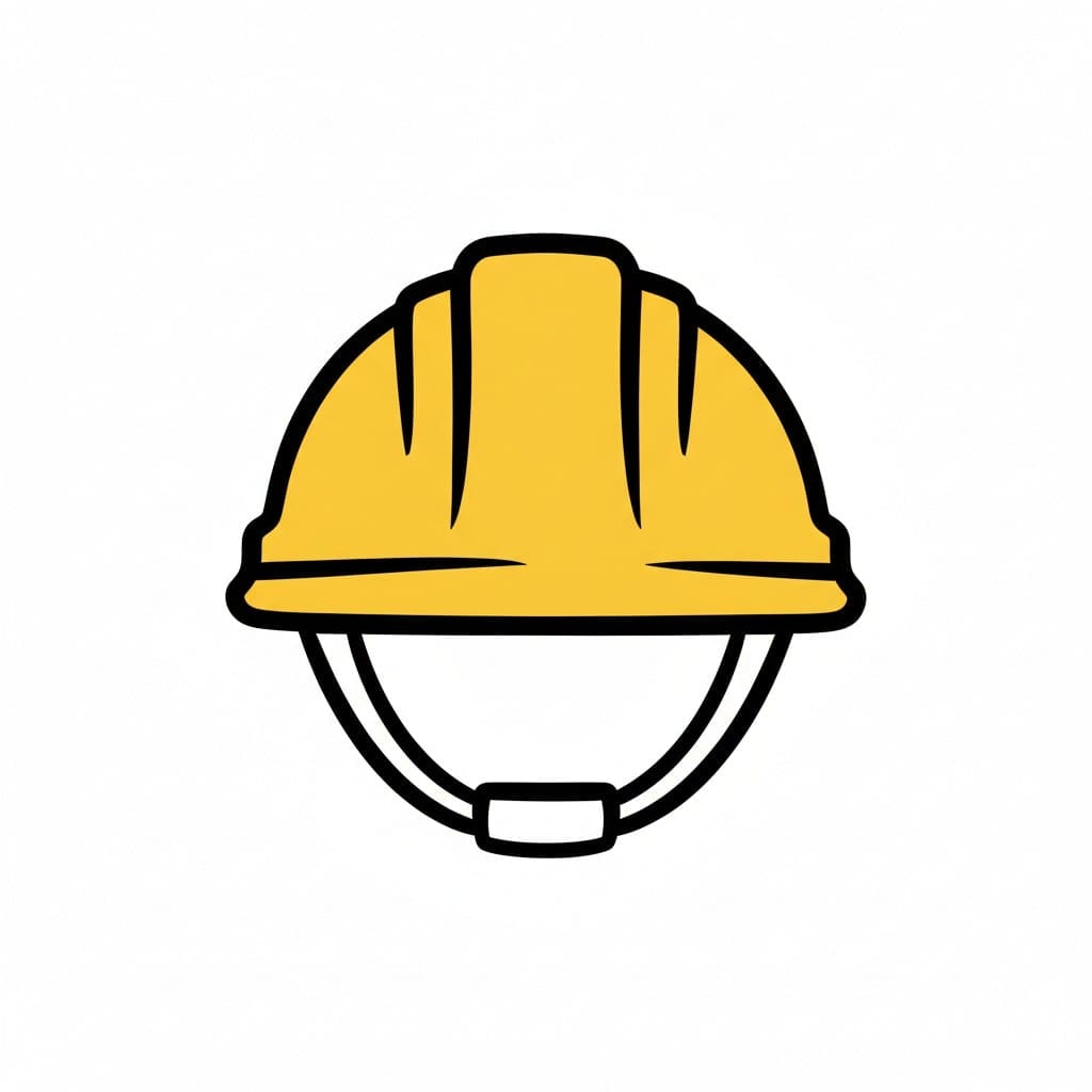 Een gele helm.